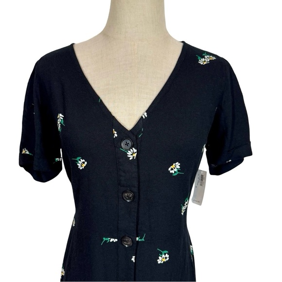 Old Navy Black Floral Midi Dress - Picture 6 of 13